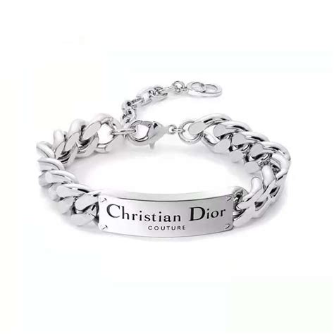 dior cuban link chain|Christian Dior Couture Chain Link Bracelet.